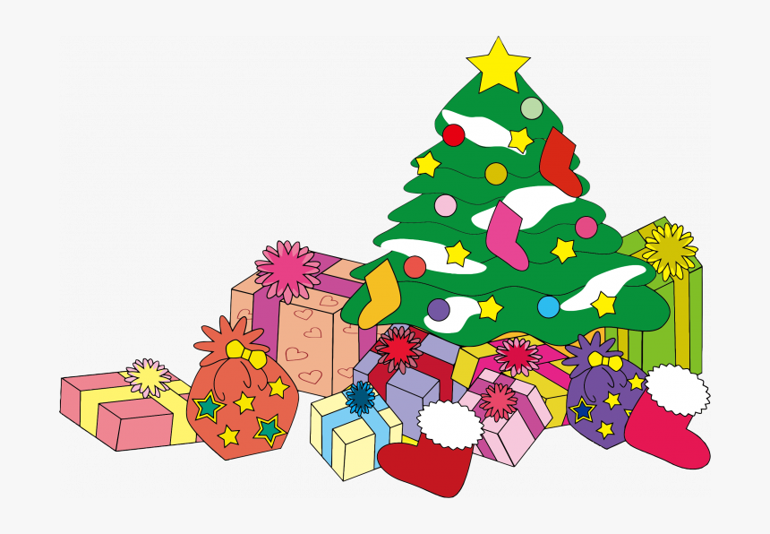 Presents Clipart Toymas Tree With Huge Freebie Download - Christmas Tree Gifts Clipart, HD Png Download