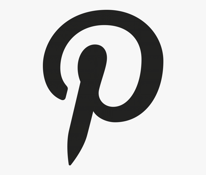 Transparent Social Media Icon Pngs - Black Transparent Pinterest Logo, Png Download