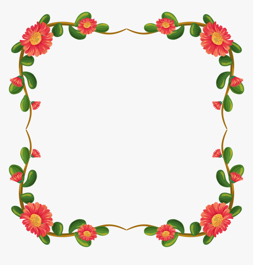 Floral Frame Png, Transparent Png
