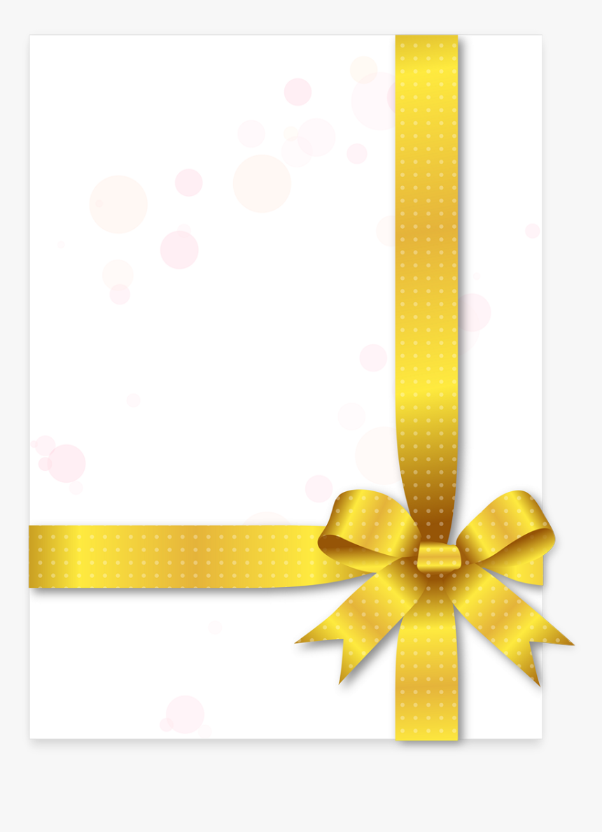 Tarjeta Con Lazo Amarillo - Art Paper, HD Png Download