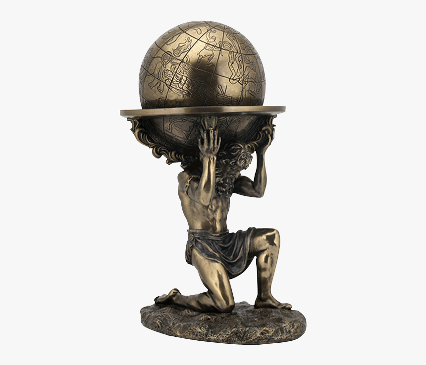 Bronze Atlas Carrying The World Statue - Statue Carrying The World, HD Png Download