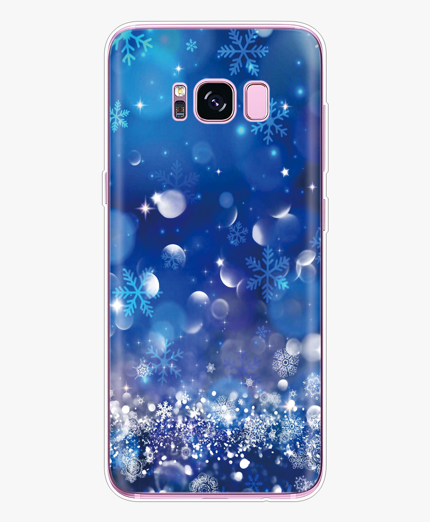 Snow Cover For Samsung Galaxy Note 8 9 J2 J3 J5 J7 - Christmas Phone Background Blue, HD Png Download