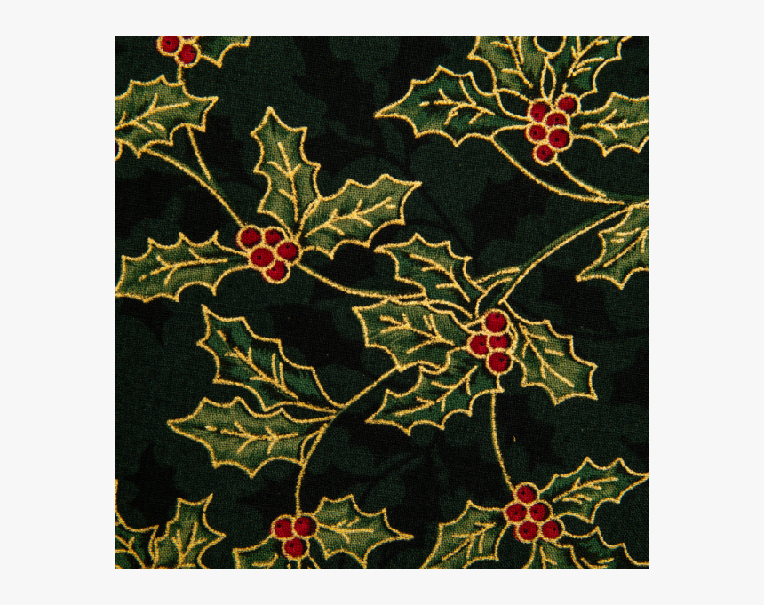 Cotton Poplin Green Poinsettia Multicolored - Motif, HD Png Download