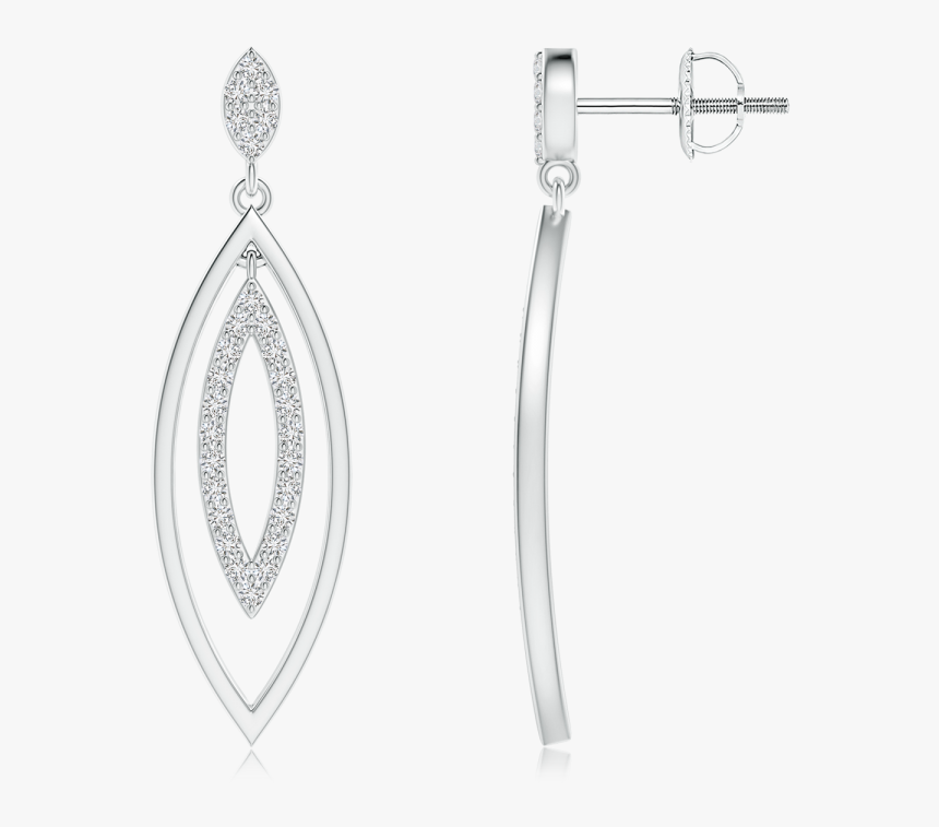 Lab Grown Diamond Elongated Double Marquise Drop Earrings - Earrings, HD Png Download