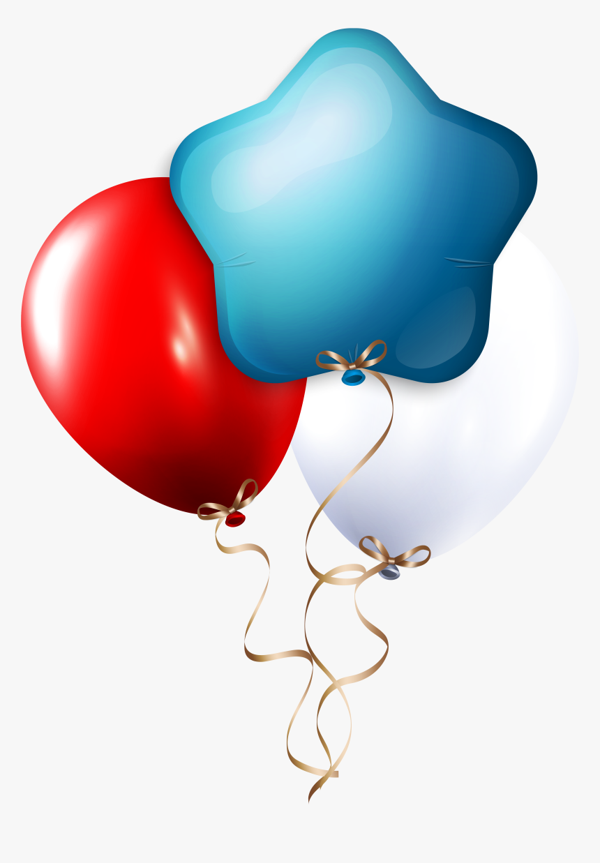Transparent Balloons Clipart - Balloon Red Blue Png, Png Download