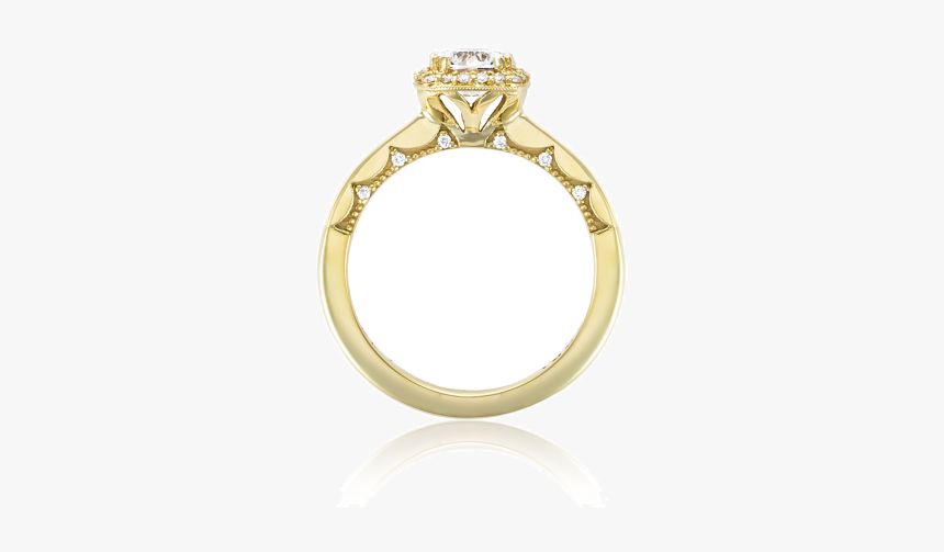 Tacori Coastal Crescent Cushion Halo Engagement Ring - Engagement Ring, HD Png Download