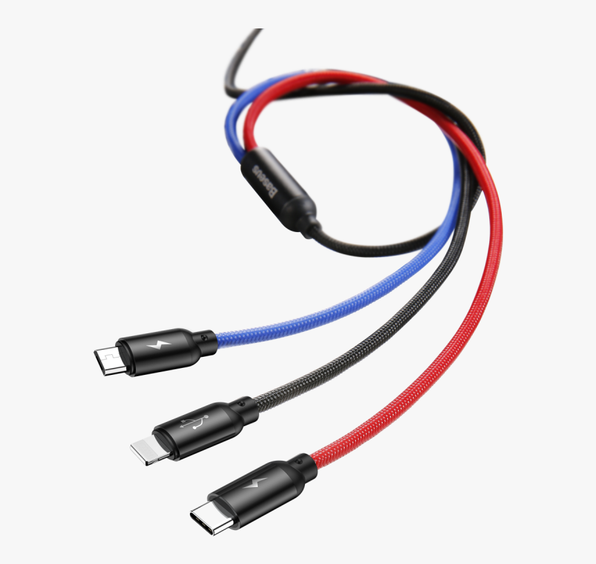 Baseus 3 In 1 Micro Typec 8pin Lightning - Usb, HD Png Download