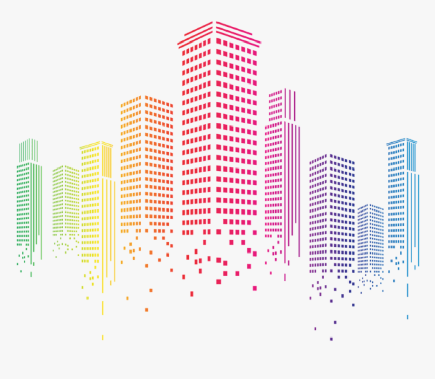 Download Multlored Buildings Decor Clipart Png Photo - Burbank, Transparent Png
