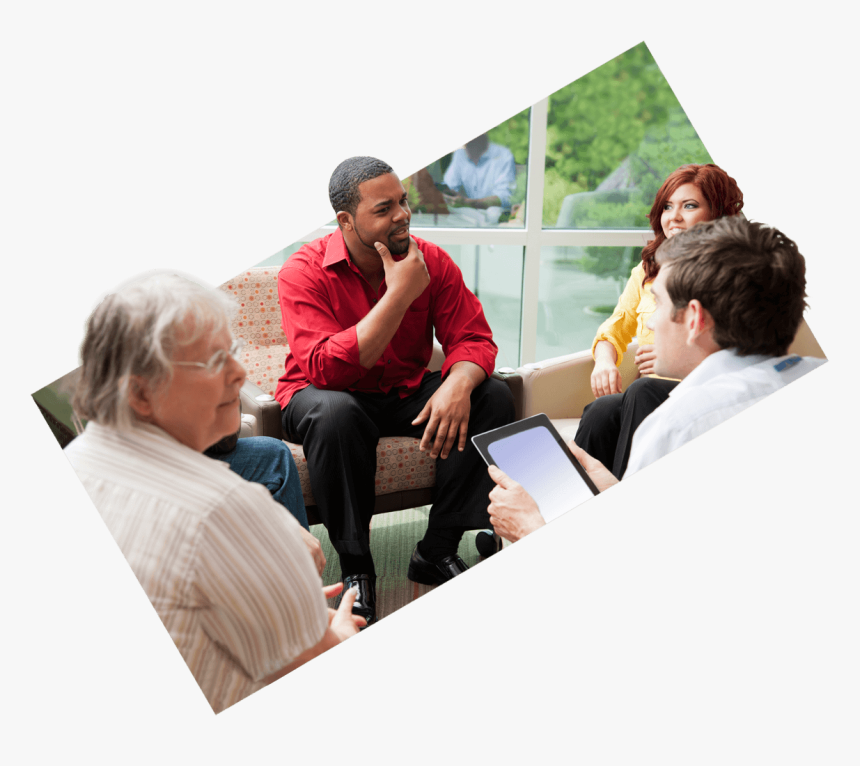 Group Of People Seated In A Circle Having A Conversation - Substance Abuse Prevention For Youth, HD Png Download