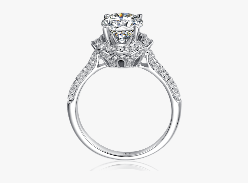 Petals Halo Engagement Ring, HD Png Download