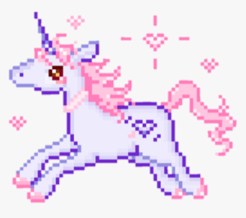 Pixel Pixelart Kawaii Tambler Tamblr Unicorn Love Heart - Pixel Art Kawaii Png, Transparent Png
