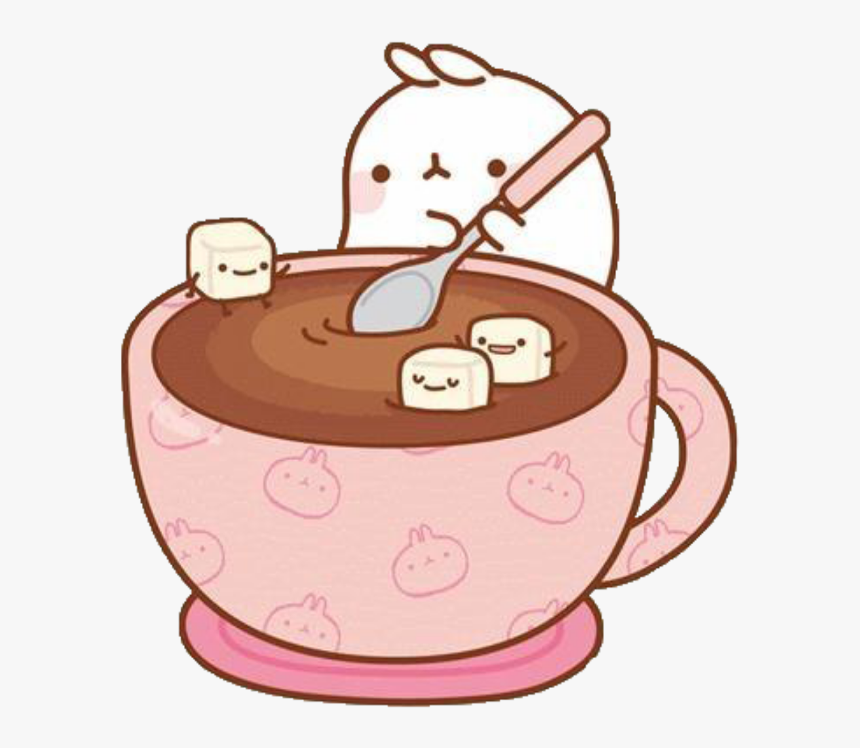 #overlay #sticker #kawaii #mochi - Kawaii Hot Chocolate, HD Png Download