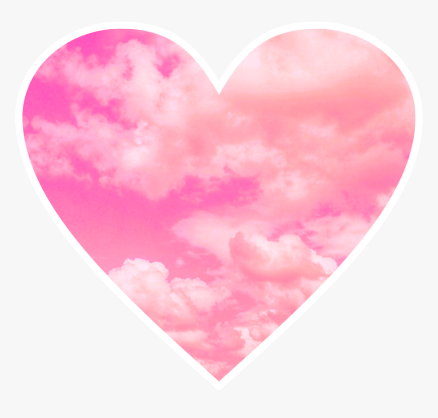 #heart #cute #pink #clouds #cuteclouds #pinkclouds - Heart, HD Png Download