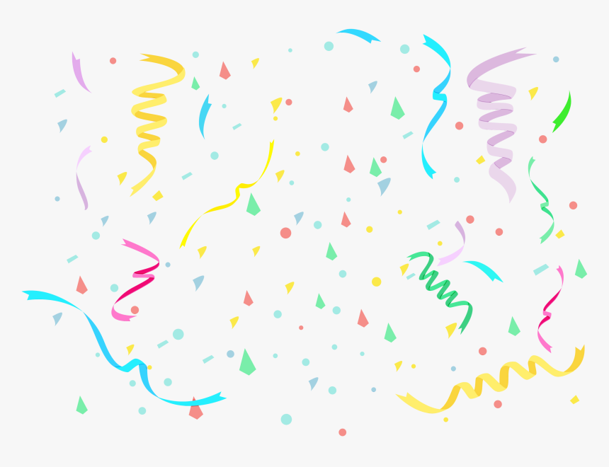 Confetti Portable Network Graphics Clip Art Serpentine - Birthday Transparent Background Confetti Png, Png Download