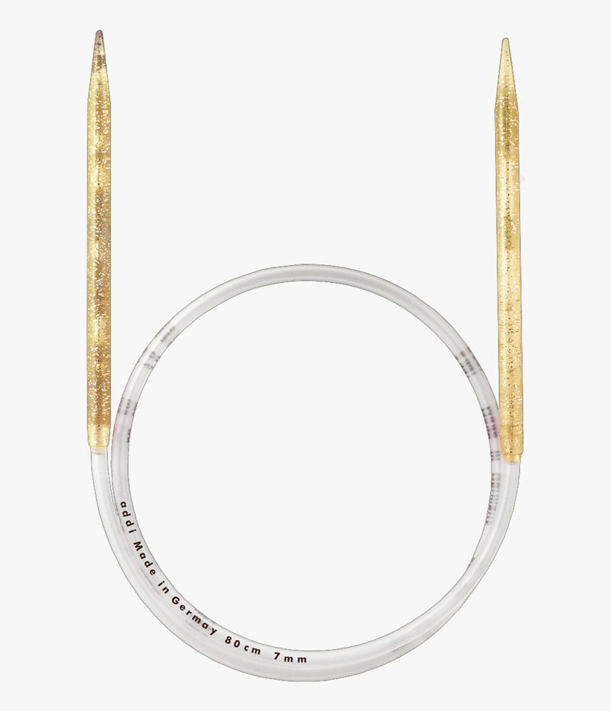 Addi Champagne Circular Knitting Needle With Gold Glitter - Addi, HD Png Download