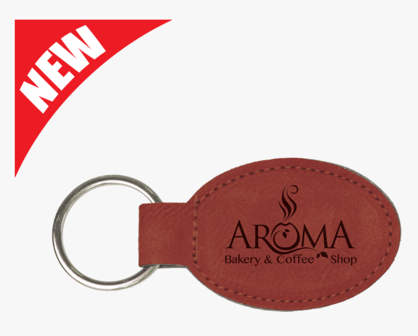 Rose Leatherette Oval Keychain, HD Png Download