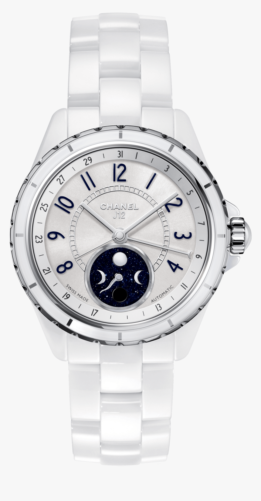 Chanel J12 Moonphase Watch, HD Png Download