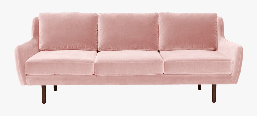 Faux Suede 3 Seater Sofa Blush Pink - Pink Sofa, HD Png Download