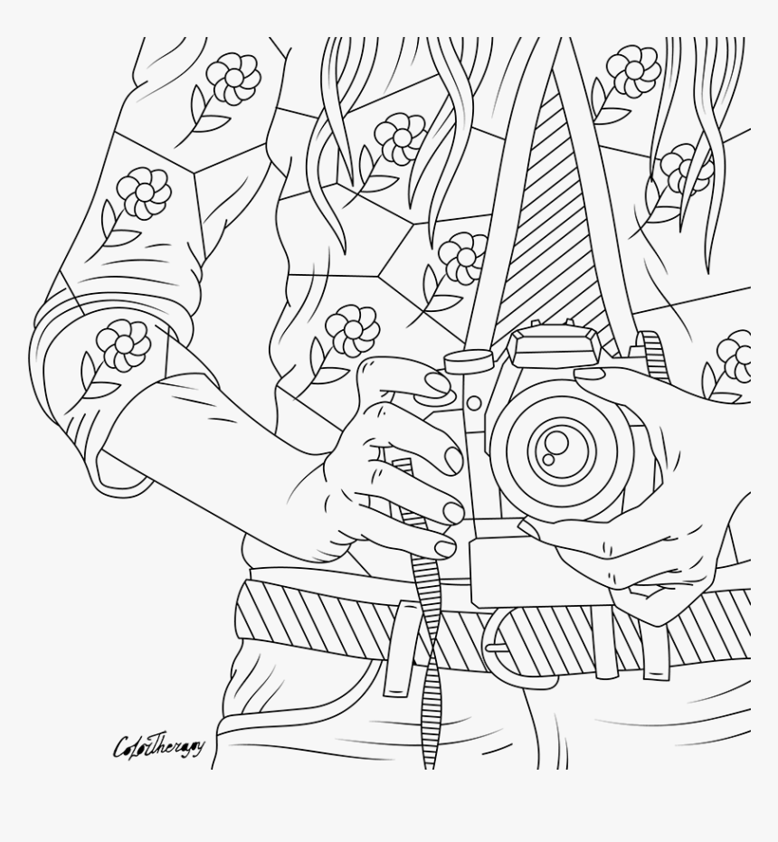 People Coloring Book Pages, HD Png Download