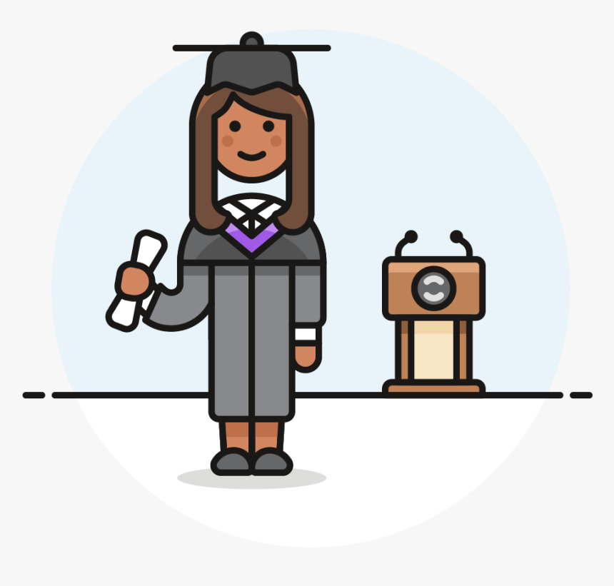 30 Graduate Female African American - Cartoon, HD Png Download