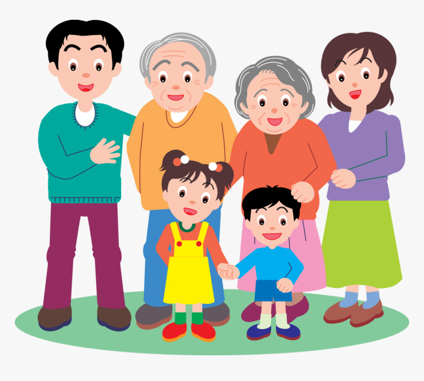 Семья На Прозрачном Фоне Картинки - Whole Family Picture Drawing, HD Png Download