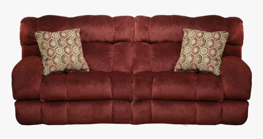 Wine Color Reclining Sofa, HD Png Download