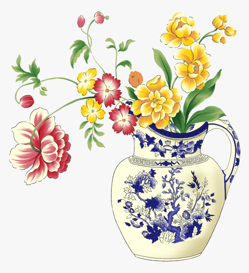 Vase Png Image - Collage Flower Vase, Transparent Png