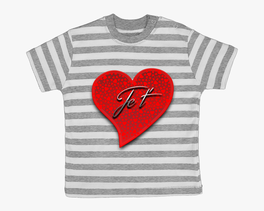 T-shirt Bébé À Rayures Je T Aime Par Emotionstudio - Shirt Fennec, HD Png Download