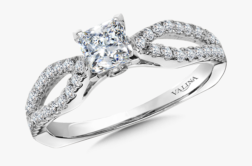 Valina Diamond Engagement Ring Mounting In 14k White - Pre-engagement Ring, HD Png Download