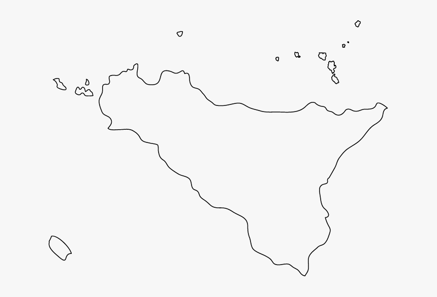 Blank Map Of Sicily, HD Png Download