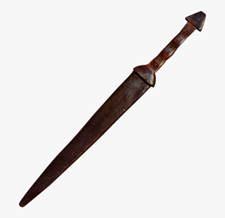 32 In In Dark Wood Medieval Practice Sword, , Panther - Marine Corp Knife, HD Png Download