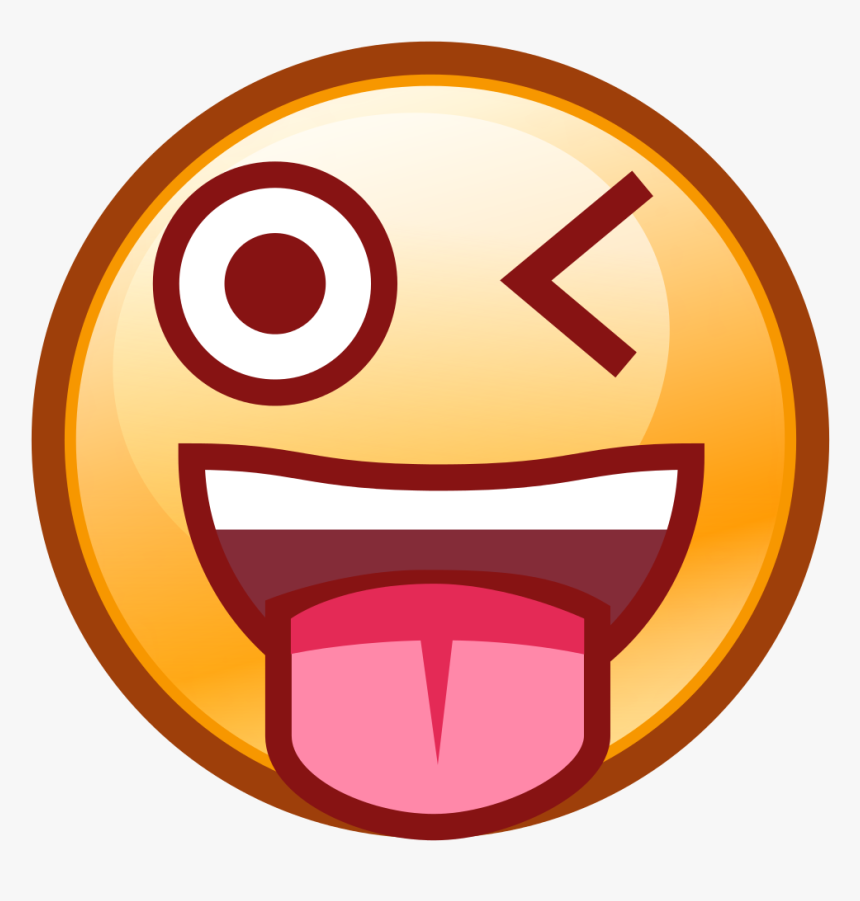 Emoticon Laugh Tongue Png, Transparent Png