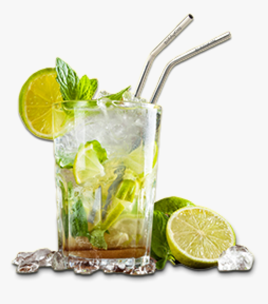 Drink With Stainless Straw Png, Transparent Png