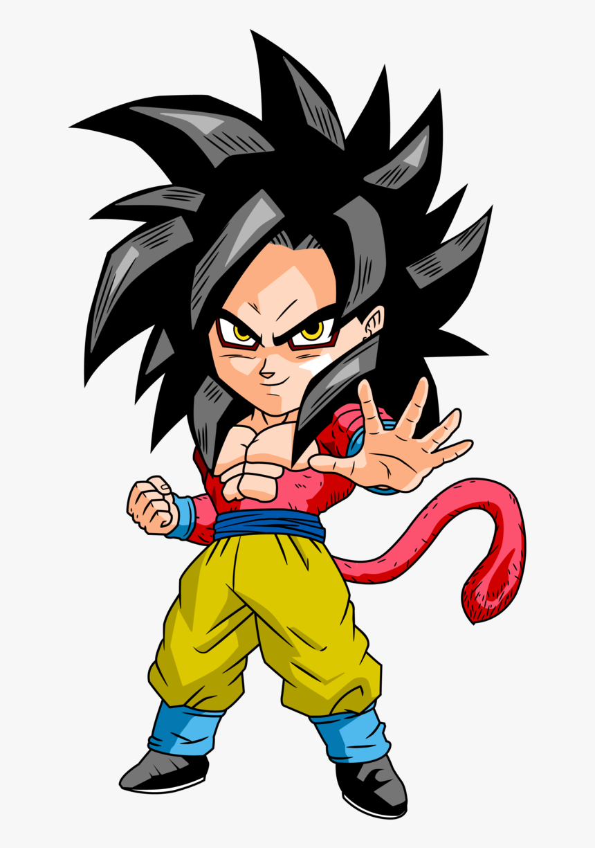 Goku Super Saiyan 4 Chibi , Png Download - Goku Ssj4 Chibi, Transparent Png