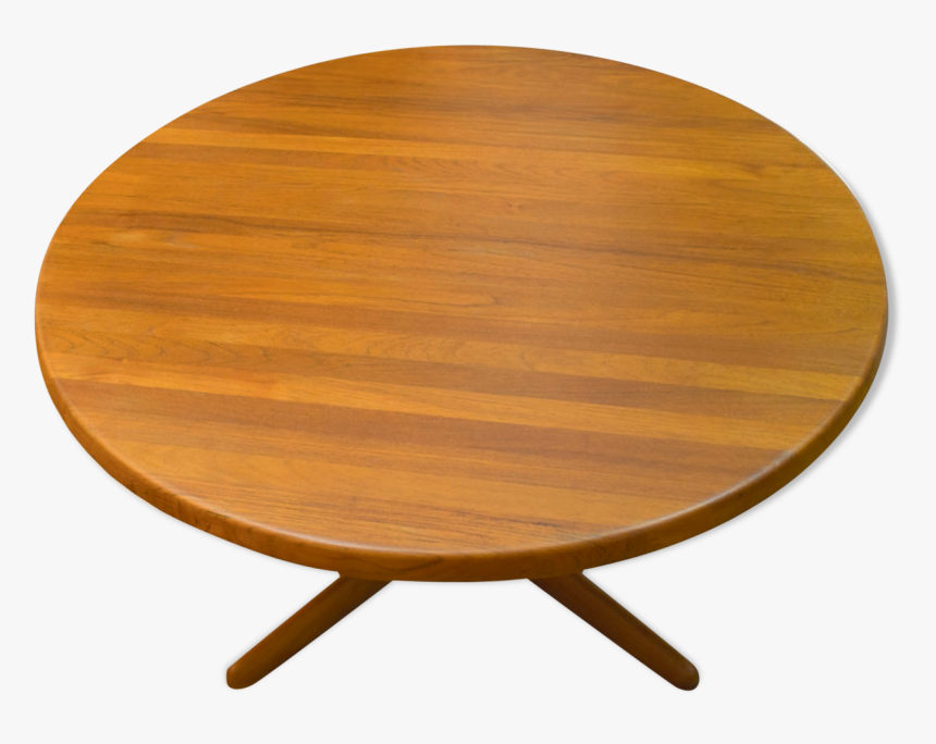 Danish Solid Teak Round Coffee Table, 1970s 
 Src Https - Coffee Table, HD Png Download