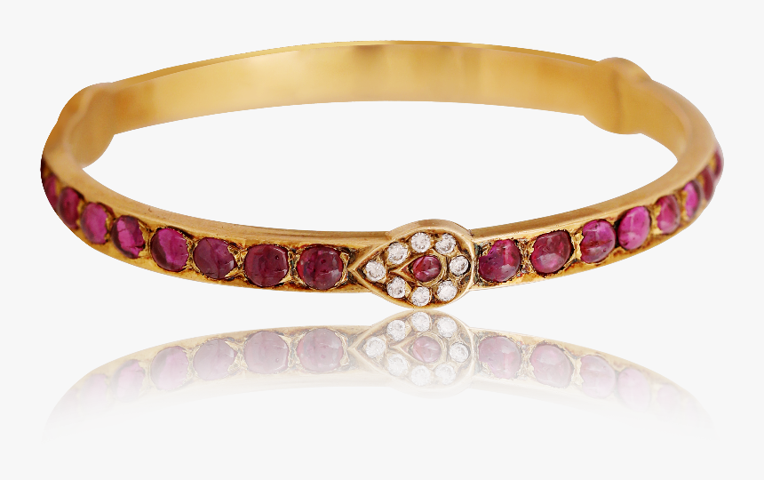 Vintage Ruby Gold Bangle - Bangle, HD Png Download