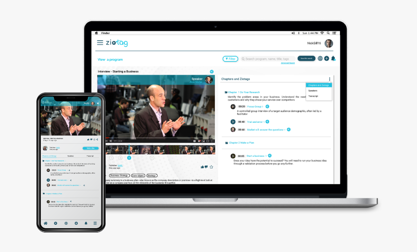 Ziotag On A Phone And Laptop - Operating System, HD Png Download