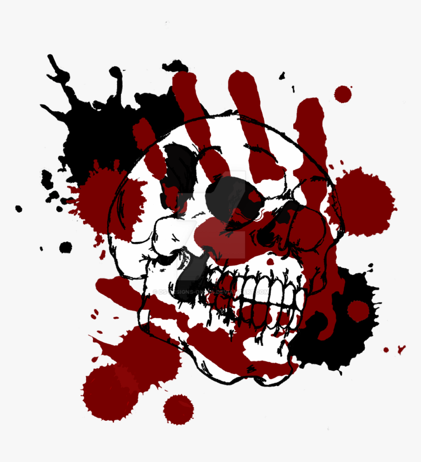Bloody Skull Png, Transparent Png
