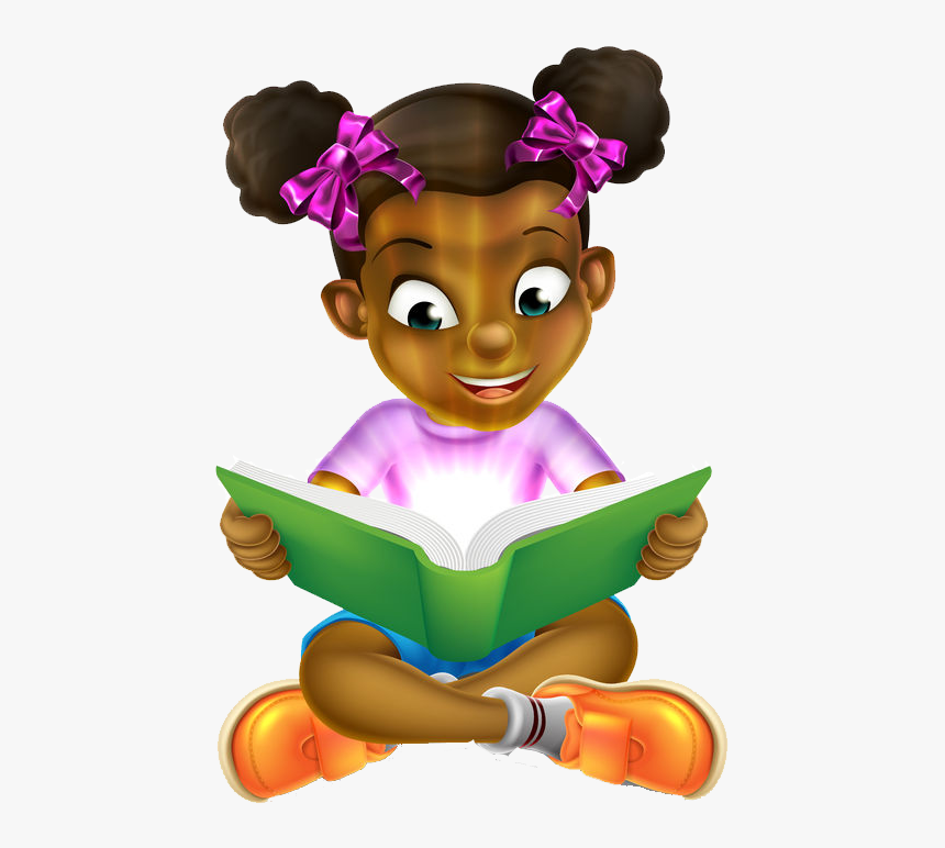 Girl Reading Book Clipart , Png Download - Girl Reading Clipart, Transparent Png