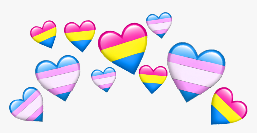 Emoji Heart Crown Pansexual, HD Png Download