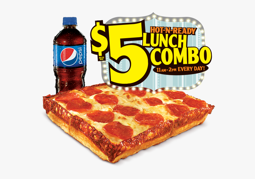Little Caesars $5 Lunch Combo Time, HD Png Download