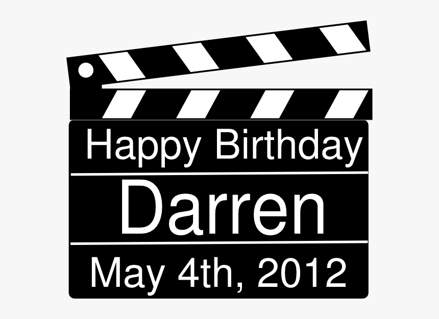 Happy Birthday Clapboard, HD Png Download
