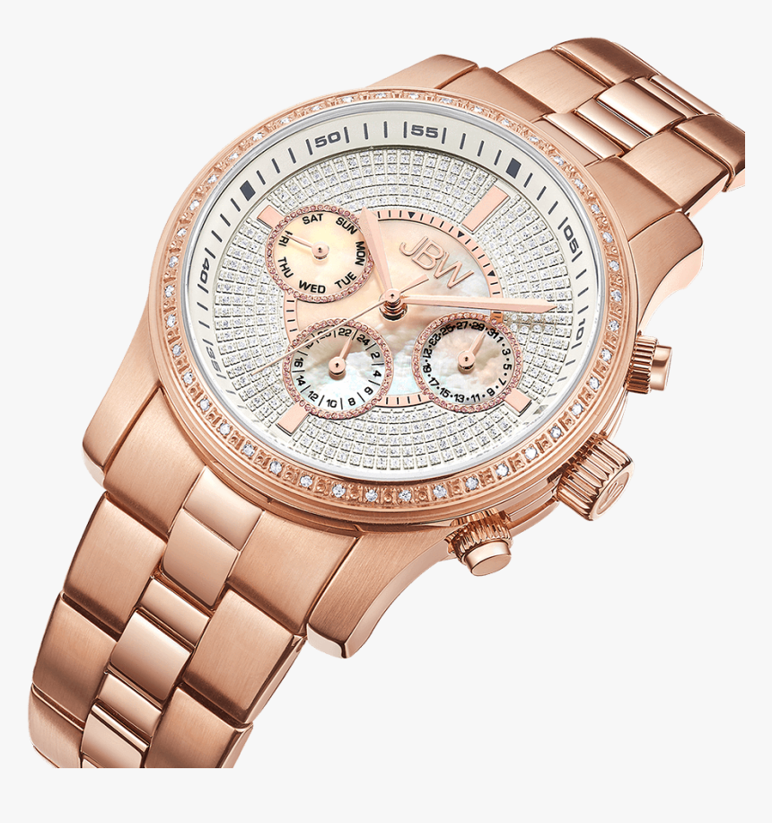 Jbw Vixen J6327c Rosegold Rosegold Diamond Watch Angle - Analog Watch, HD Png Download