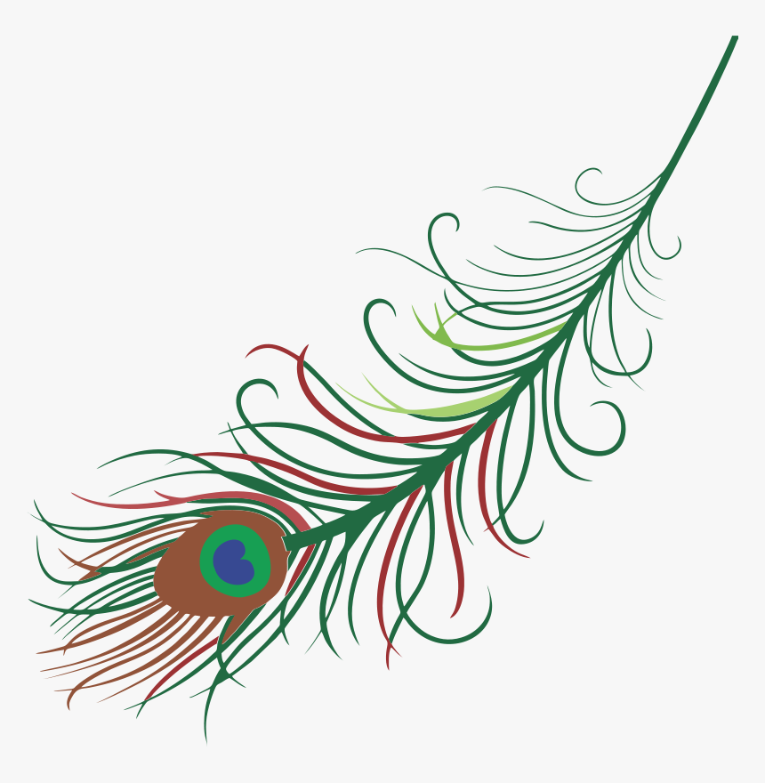 Peacock Feather Tattoo Clipart , Png Download - Illustration, Transparent Png
