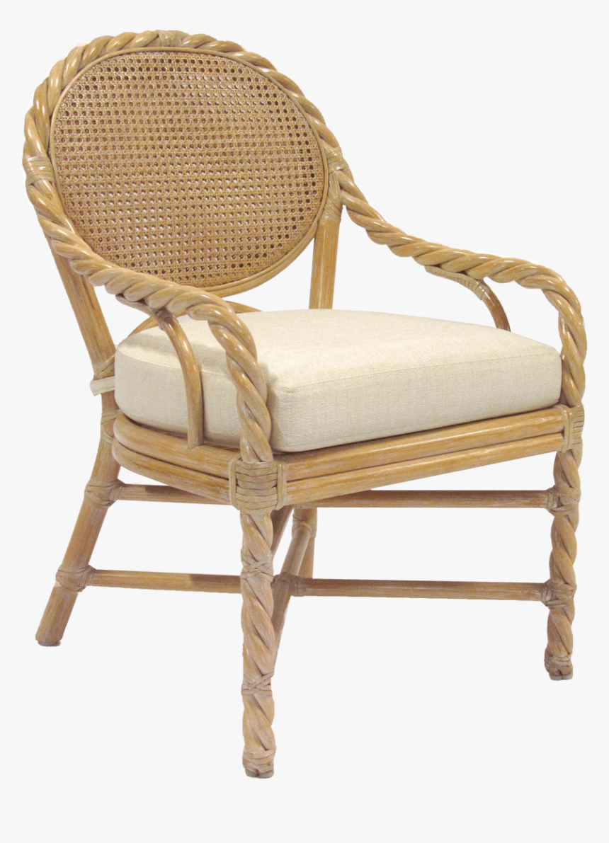 Mcguire Rattan Twist Arm Chair - Chair, HD Png Download