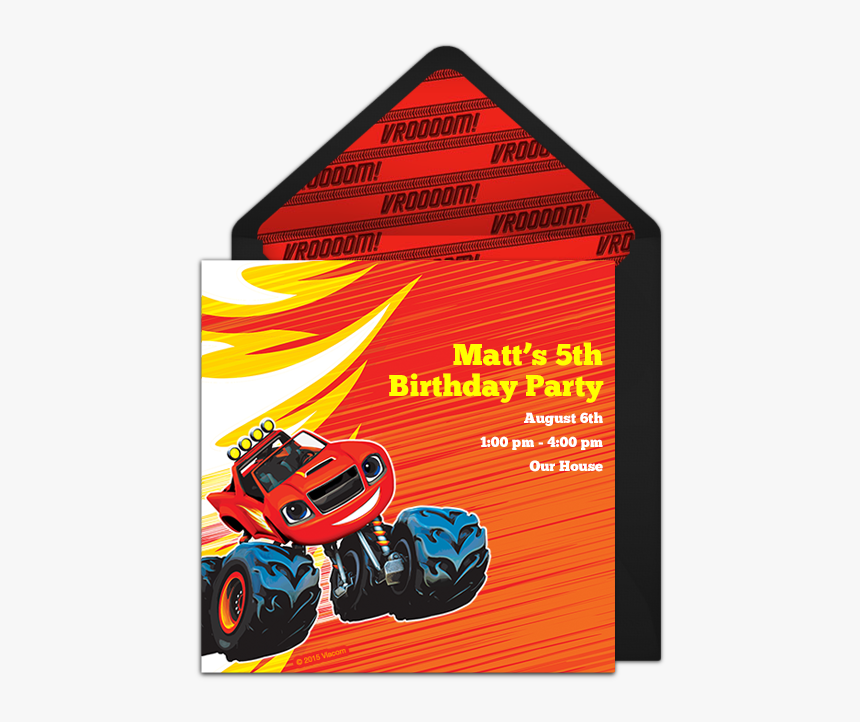 Usemap - Printable Blaze Birthday Party Invitations, HD Png Download
