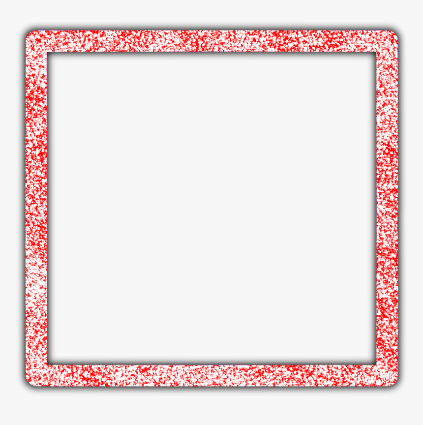 #sticker #neon #square #red #freetoedit #frame #border - Picture Frame, HD Png Download