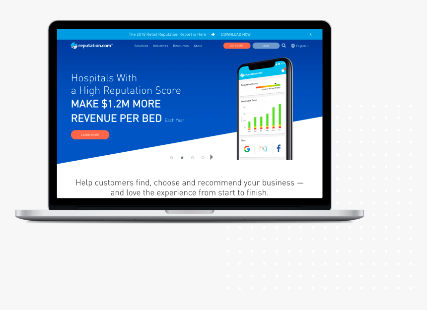 Work Laptop Mockup Reputation Website - Mobile Device, HD Png Download
