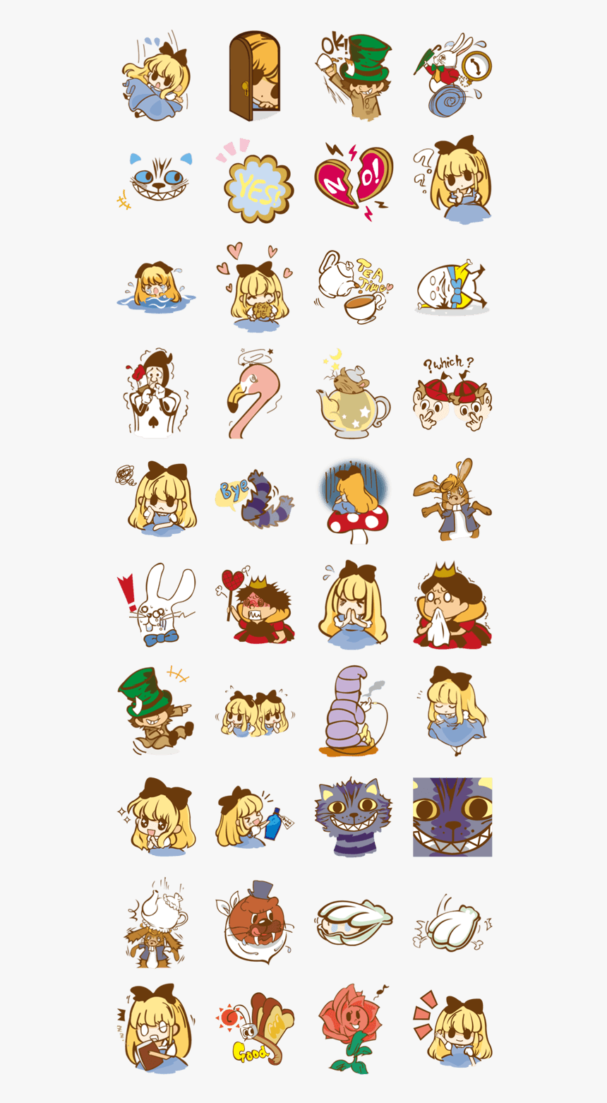 Anime Alice In Wonderland Stickers, HD Png Download