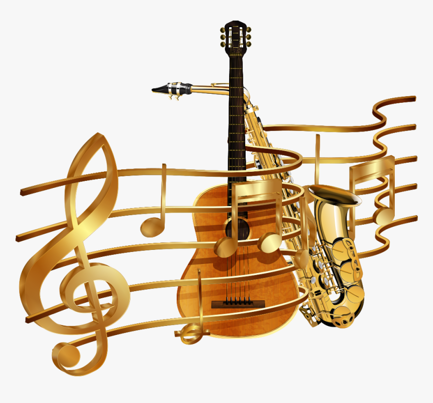 Violin Vector Music Note - Gold Musical Instrument Png, Transparent Png